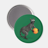 Aimant Basketballer Raccoon (Recto/Verso)