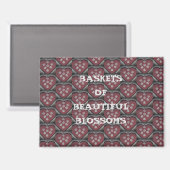 Aimant Baskets Of Beautiful Blossoms (Recto/Verso)