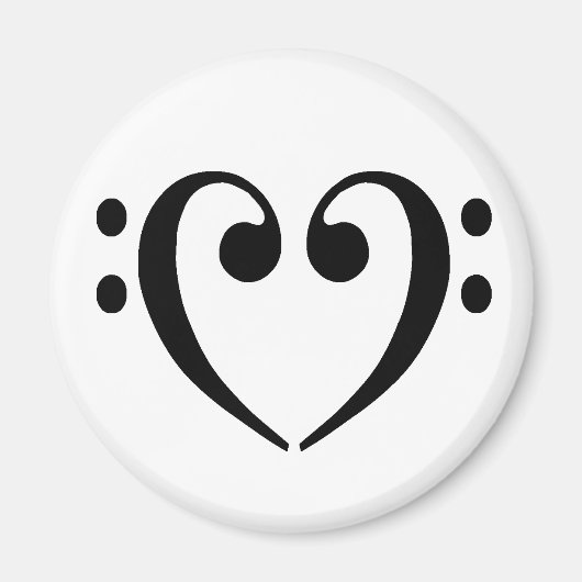 Aimant Bass Clef Heart (Devant)