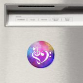 Aimant Basse Clé Treble Coeur Clé Baid Nebula violette (In Situ (Lave-vaisselle))