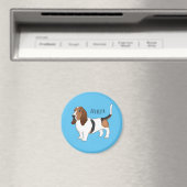 Aimant Basset hound dessin de chien (In Situ (Lave-vaisselle))