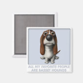 Aimant Basset Hound Favorite (Recto/Verso)