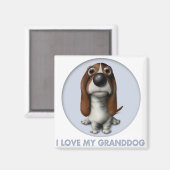 Aimant Basset Hound Grand-dog (Recto/Verso)