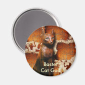 Aimant BASTET ~ Ancien Chat égyptien Dieu (Recto/Verso)