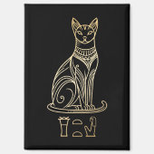 Aimant Bastet, déesse égyptienne des chats. Nom dans les (Recto)