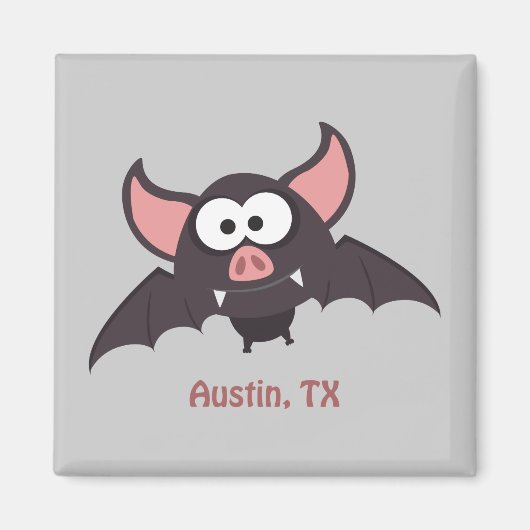 Aimant Bat - Austin, Texas (Devant)
