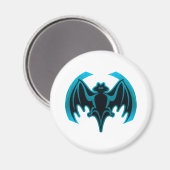 Aimant Bat Cyan Le MUSÉE Zazzle Cadeaux (Recto/Verso)