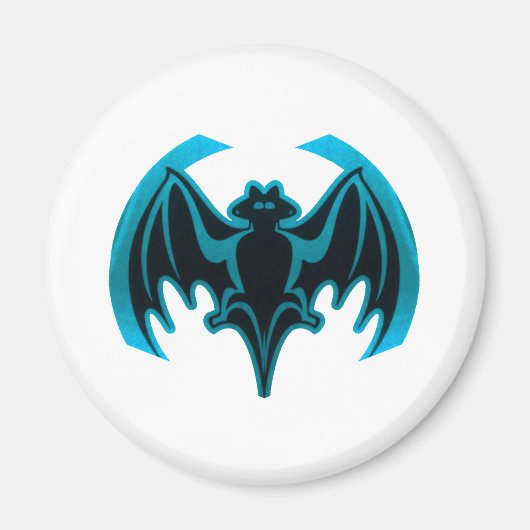 Aimant Bat Cyan Le MUSÉE Zazzle Cadeaux (Devant)