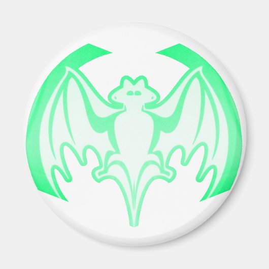 Aimant Bat Green Inv Le MUSÉE Zazzle Cadeaux (Devant)