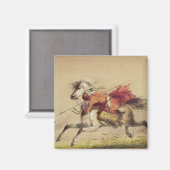 Aimant Bataille de Blue Water Creek par Alfred Jacob Mill (Recto/Verso)