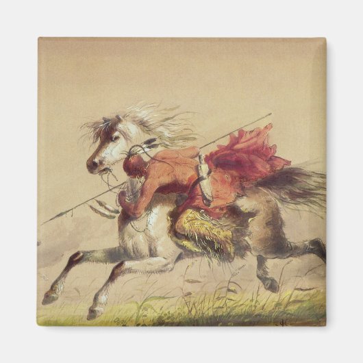 Aimant Bataille de Blue Water Creek par Alfred Jacob Mill (Devant)