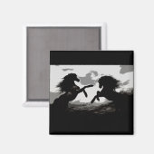 Aimant Bataille des Chevaux - Art Equin (Recto/Verso)
