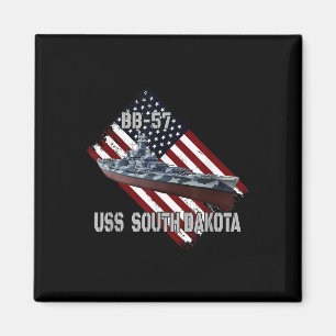 Aimant Bataillon Uss South Dakota Bb-57 & Combat War