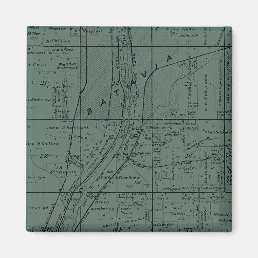 AIMANT BATAVIA ILLINOIS 1871 CARTE FOX RIVER VALLEY (Devant)