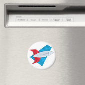 Aimant Bateau à fusée Retro (In Situ (Lave-vaisselle))