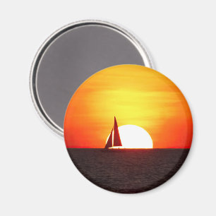 Aimant Bateau à voile à Sunset