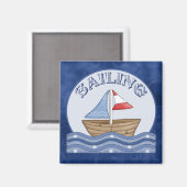 Aimant Bateau à voile Comic (Recto/Verso)