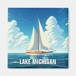 Aimant Bateau à voile du lac Michigan