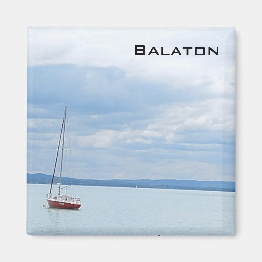 Aimant Bateau à voile sur le lac Balaton (Devant)