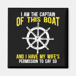 Aimant Bateau Capitaine de voile Skipper Humour de bateau