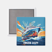 Aimant bateau de croisière personnalisé (Recto/Verso)