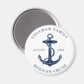 Aimant Bateau de croisière sur mesure Ancre nautique (Recto/Verso)