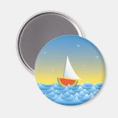 Aimant Bateau de pastèque (Recto/Verso)