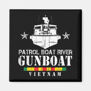 Aimant Bateau de patrouille River Gunboat Vietnam Vétérin