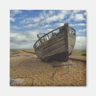 Aimant Bateau de pêche en bois abandonné   Dungeness