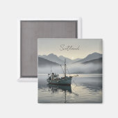 Aimant Bateau de pêche en Écosse Voyage (Recto/Verso)