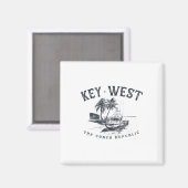 Aimant Bateau de pêche Key West Conch Republic Tackle Cad (Recto/Verso)