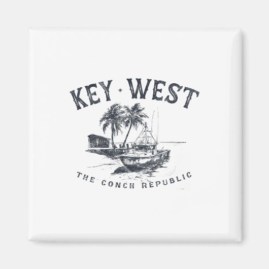 Aimant Bateau de pêche Key West Conch Republic Tackle Cad (Devant)