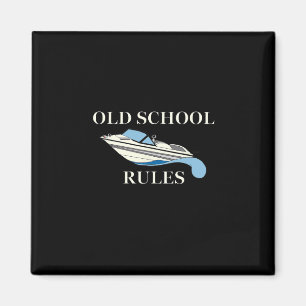 Aimant Bateau de ski nautique Lake Lover Old School Règle