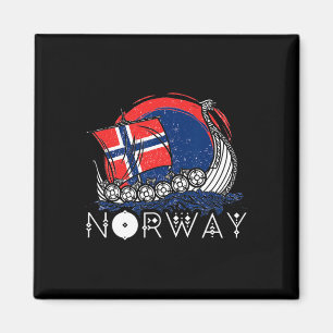 Aimant Bateau Drapeau Norvégien Norvège Navire Viking Fie