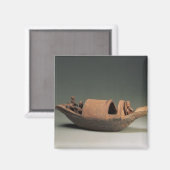 Aimant Bateau et équipage, artefact de tombes (Recto/Verso)