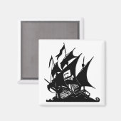 Aimant Bateau Logo de Pirate Bay (Recto/Verso)