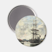Aimant Bateau sur les Touques Eugene Boudin(Français, 182 (Recto/Verso)