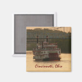 Aimant Bateau sur l'Ohio (Recto/Verso)