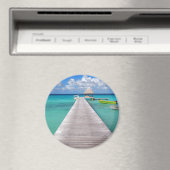 Aimant Bateaux à une jetée dans l'aimant rond du Pacifiqu (In Situ (Lave-vaisselle))