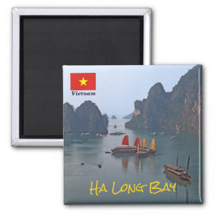 Aimant Bateaux à voile à Ha Long Bay - Vietnam, Asie