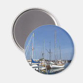 Aimant Bateaux à voile dans le port (Recto/Verso)