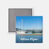 Aimant Bateaux dans la rivière York par Yorktown (Recto/Verso)