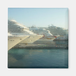 Aimant Bateaux de croisière au lever de soleil