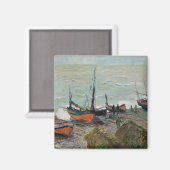 Aimant Bateaux de pêche Claude Monet vintages (Recto/Verso)