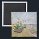 Aimant Bateaux de pêche | Vincent Van Gogh<br><div class="desc">Bateaux de pêche sur la plage à Saintes-Maries (1888) par l'artiste post-impressionniste néerlandais Vincent Van Gogh. L'oeuvre d'origine est une peinture marine sur toile représentant plusieurs bateaux de pêche sur la côte océanique.

Utilisez les outils de conception pour ajouter du texte personnalisé ou personnaliser l'image.</div>