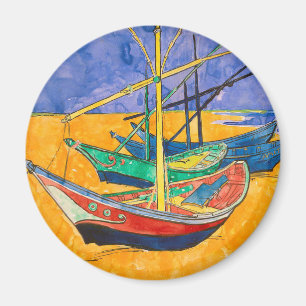 Aimant Bateaux de Van Gogh Impressionnisme Plage