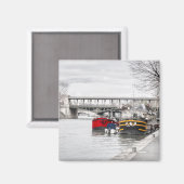 Aimant Bateaux domestiques amarrés près de Pont Bir-Hakei (Recto/Verso)