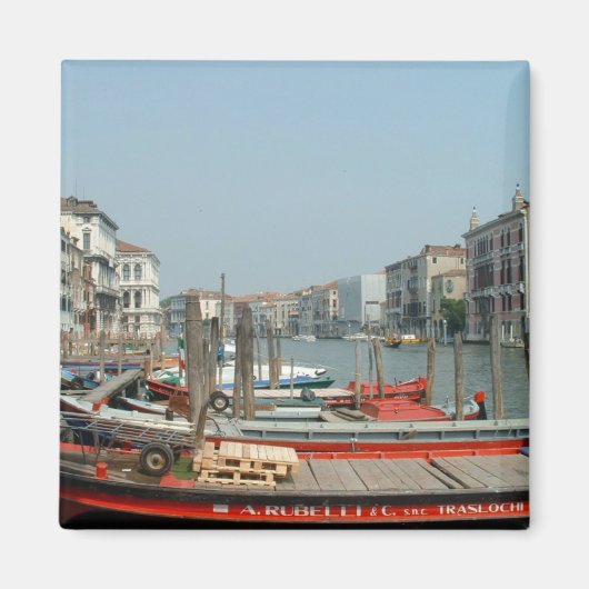 Aimant Bateaux rouges à Venise (Devant)