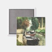Aimant Bateaux sur la rivière (Recto/Verso)