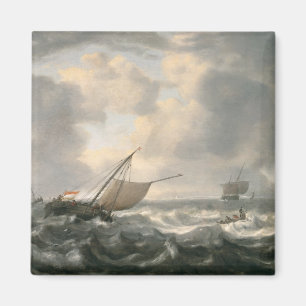 Aimant Bateaux sur une mer variable